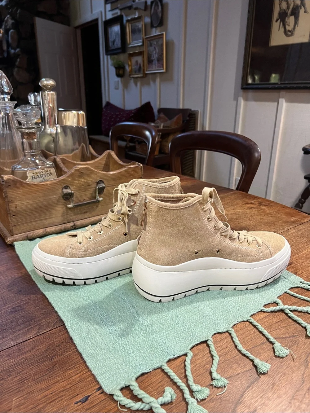 J Slides Gracie Platform Suede Sneakers